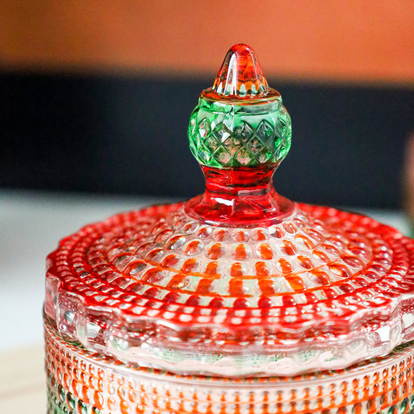 Hannah Coloured Glass Trinket Jar