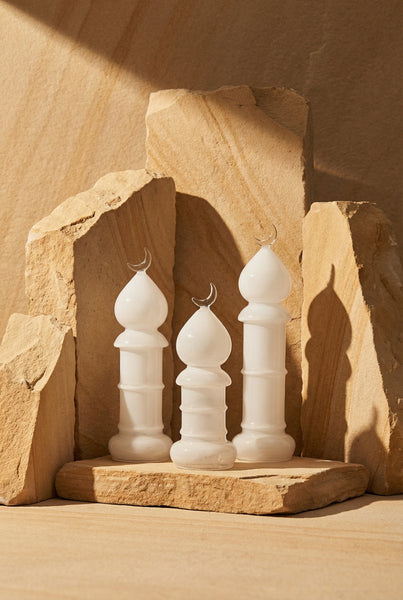 Al Mihrab frosted glass object (Set of 3)