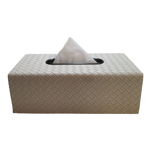 Woven tissue box