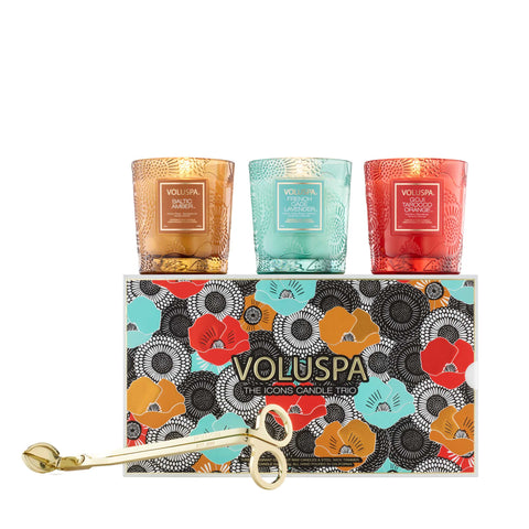 Voluspa The Icons Candle Trio giftset