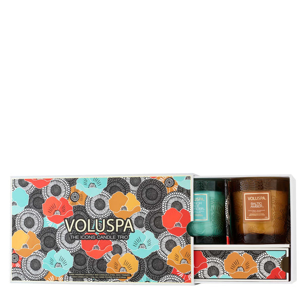 Voluspa The Icons Candle Trio giftset