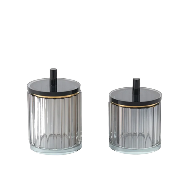 Ribbed Crystal jar set