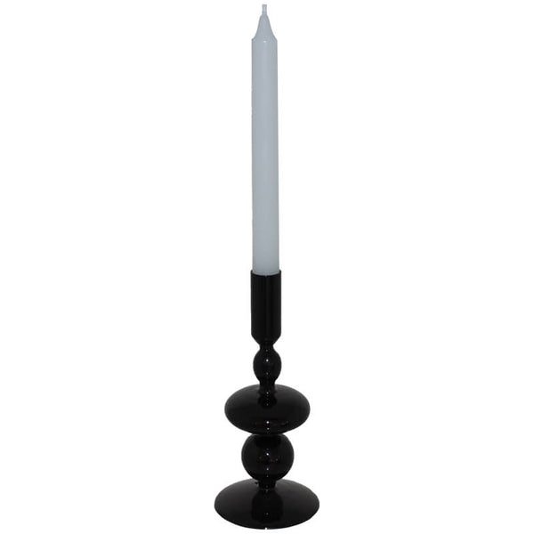 Sparkle Black Glass Candle holder