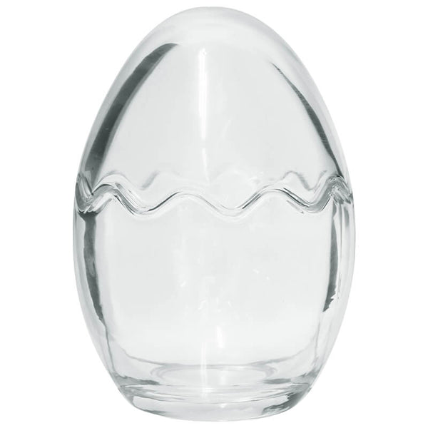 Egg-Shaped Glass Trinket Jar