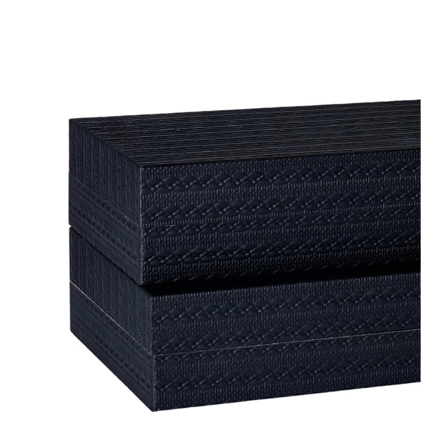 Miles Box Set – Black Weave Decorative Storage Boxes