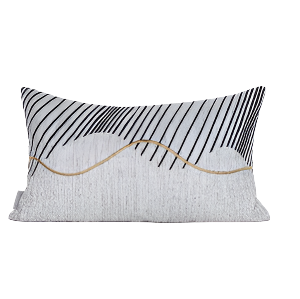 Collin Grey Lumbar Scatter Cushion Cover