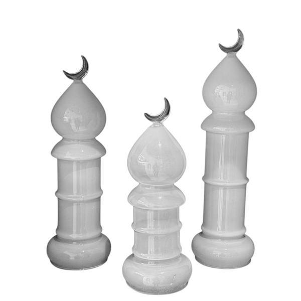 Al Mihrab frosted glass object (Set of 3)