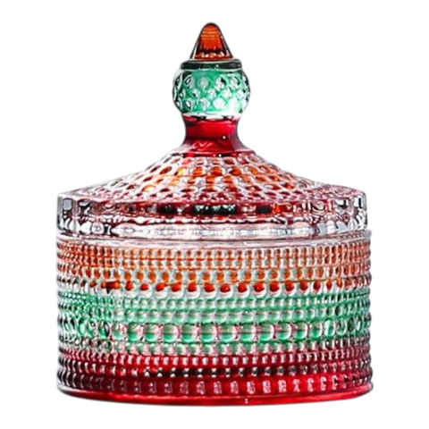Hannah Coloured Glass Trinket Jar