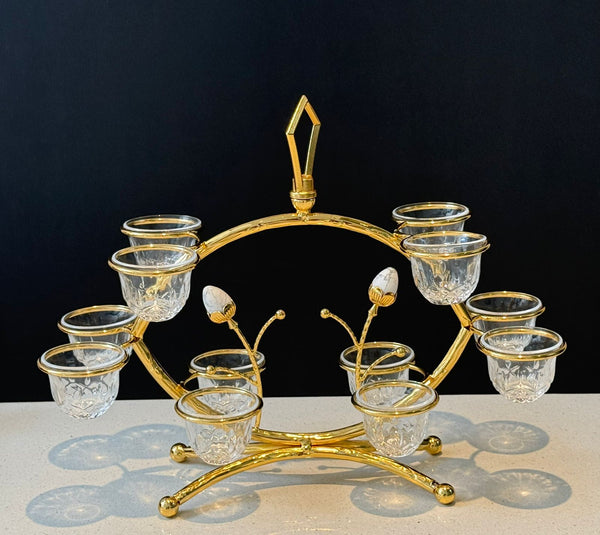 Rimal Kahwa Cup Set with Stand