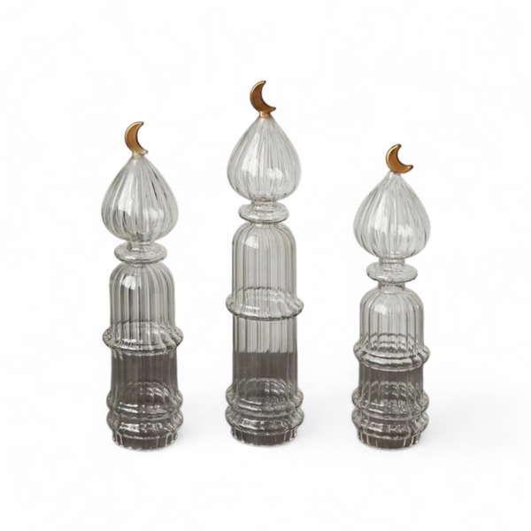 Al Mihrab Clear Crescent Object (Set of 3)